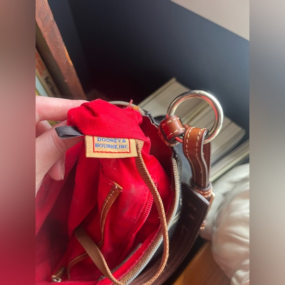 Vintage Y2K Dooney & Bourke Black Leather Hobo Handbag 2000s - Picture 13 of 15